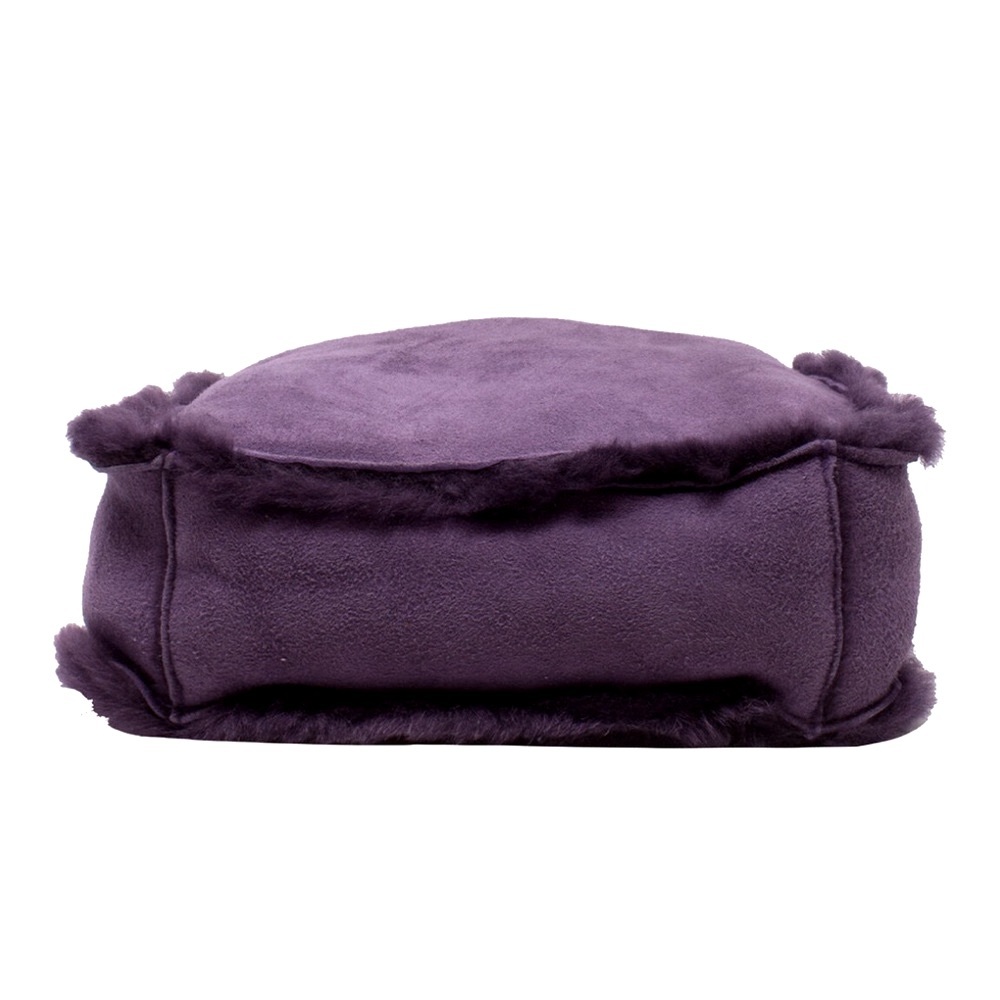 CHANEL Purple Shearling Mini Logo Handbag (Authentic Pre-Owned) - Picture 3 of 14